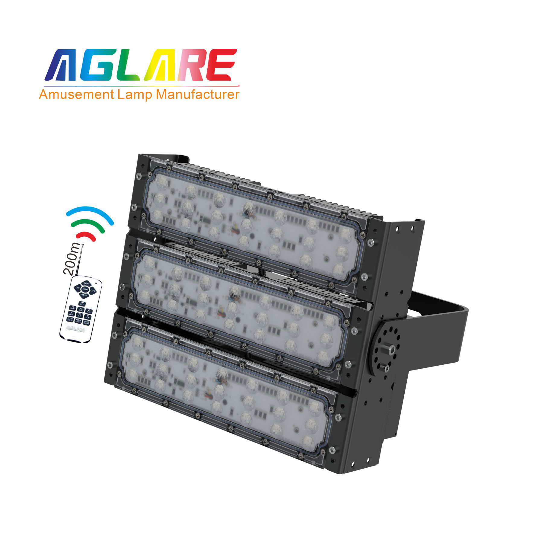 150W LED彩色泛光灯投光灯,变色户外射灯带？仄